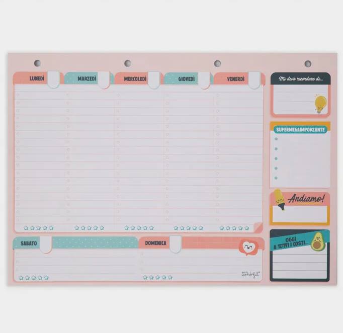 Planner Settimanale Pagine Colorate Per Non Farti Sfuggire Niente