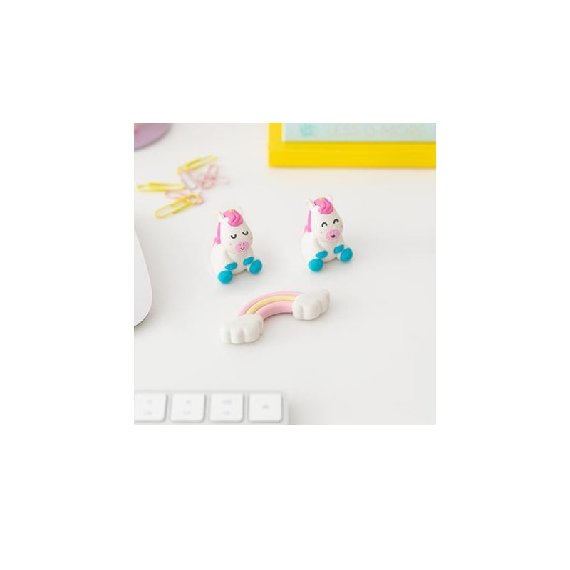Set 3 Gomme Da Cancellare Unicorno E Arcobaleno