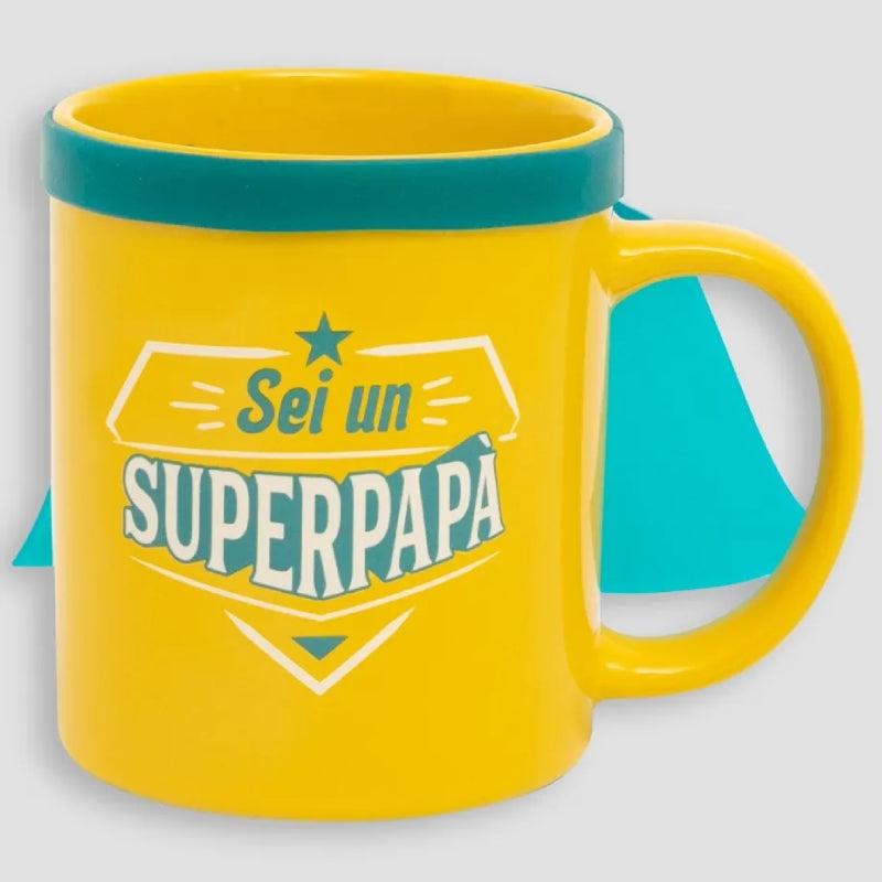 Tazza Gialla Festa Del Papà Con Mantello