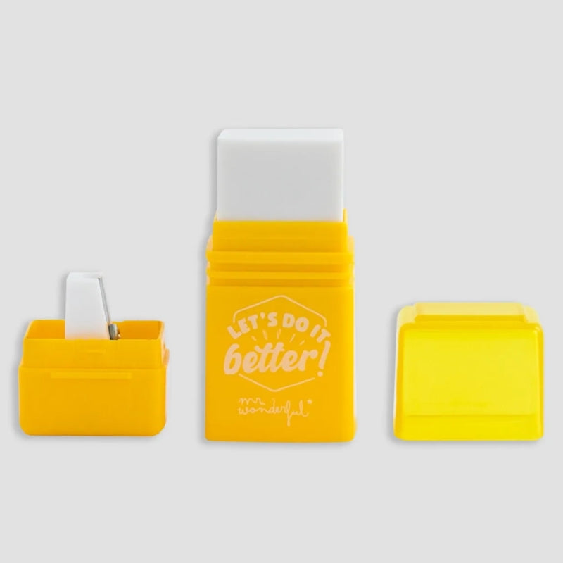 Gomma Da Cancellare Con Temperamatite Giallo Let’s Do It Better
