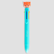 Penna A Scatto Multicolor Panda Rosso