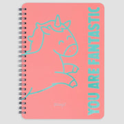 Quaderno A4 Spiralato Quadretti 5mm Rosa Unicorno You Are Fantastic