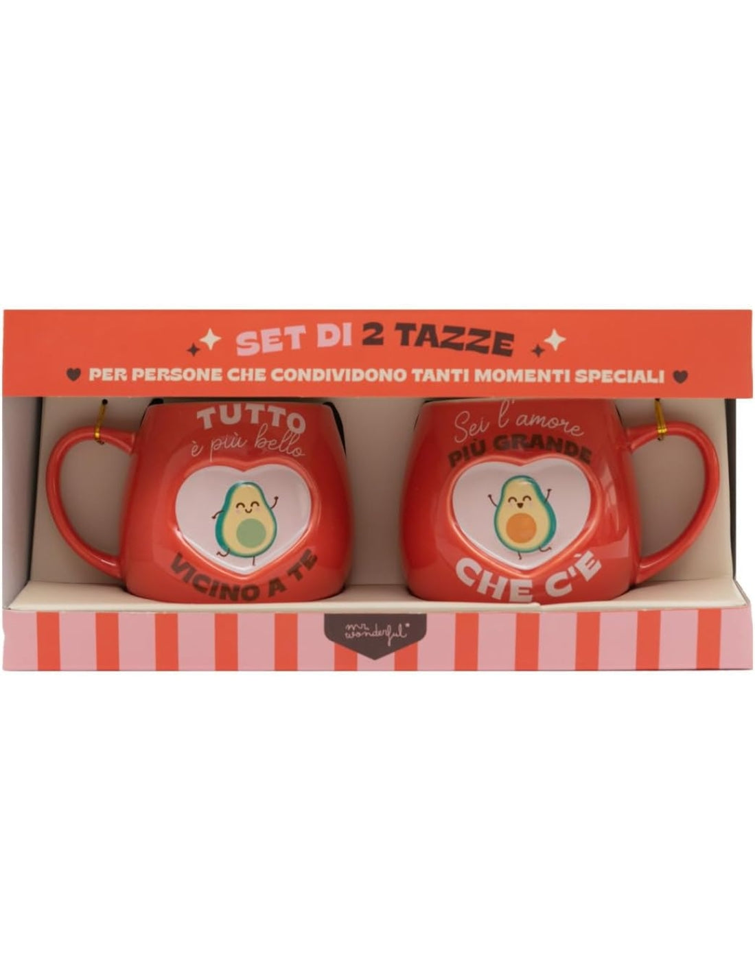 Set 2 Tazze In Ceramica Avocado San Valentino