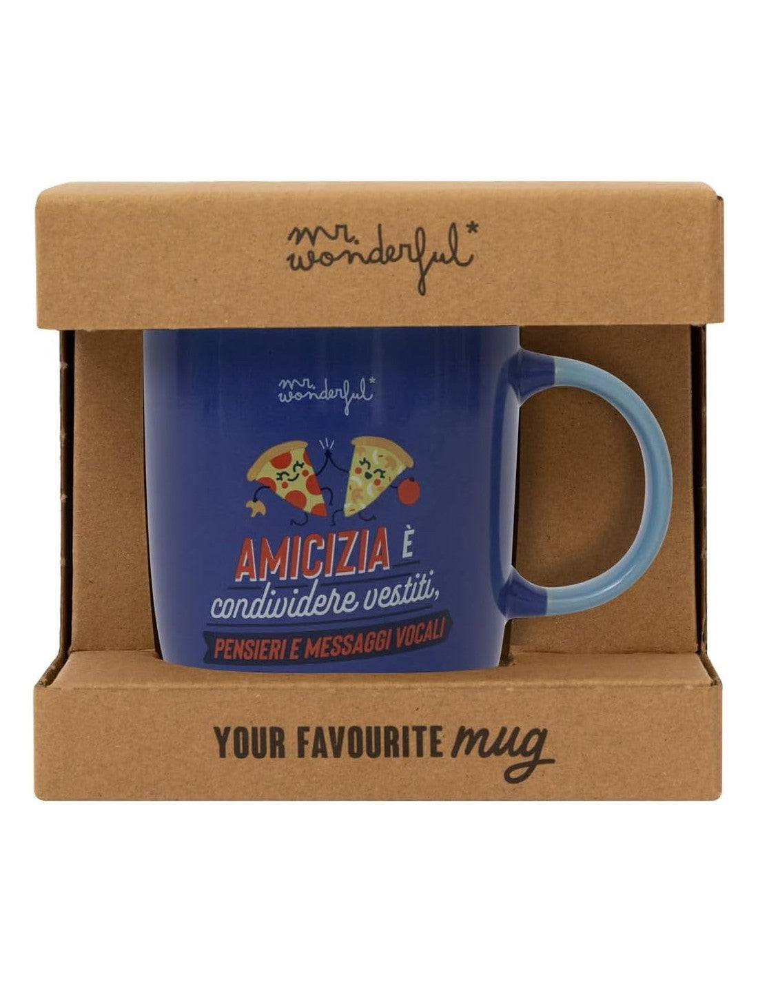 Tazza In Ceramica Pizza Dedica Amicizia