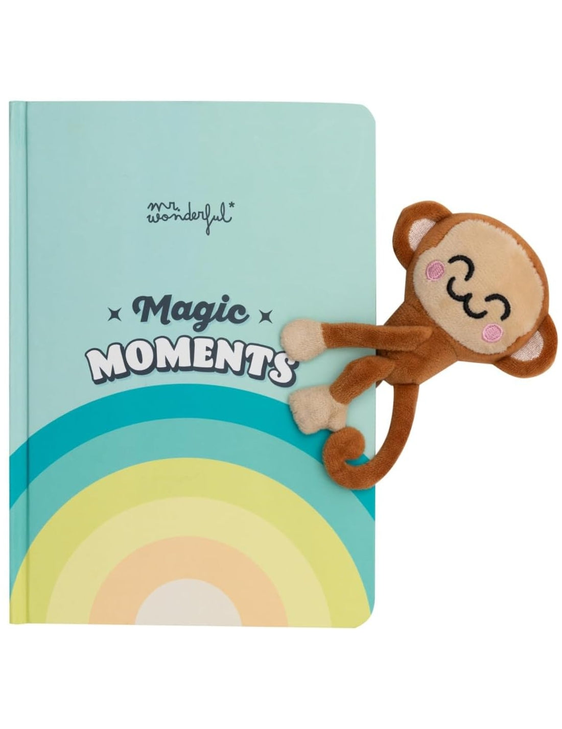 Quaderno A5 Magic Moments Arcobaleno Con Scimmia Peluche