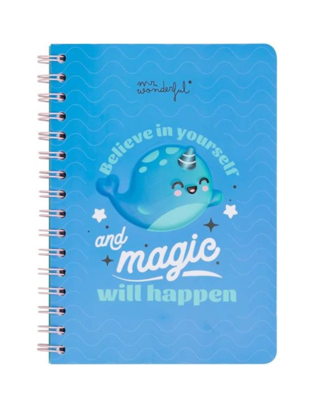 Quaderno A5 Spiralato Balena Narvalo Believe In Yourself