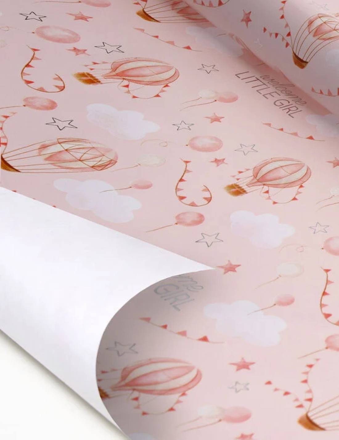 Carta Regalo Rosa Nascita Mongolfiera Legami