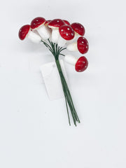Addobbo Albero Di Natale Ramo Artificiale Con Funghi Ø2CM