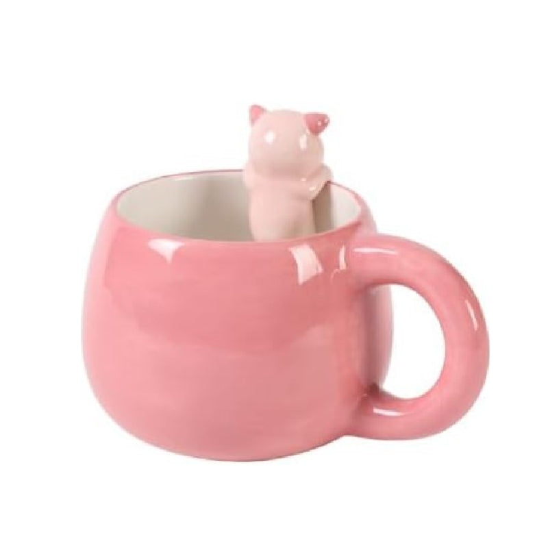 Tazza In Ceramica Maialino Con Charm Piggy 3D