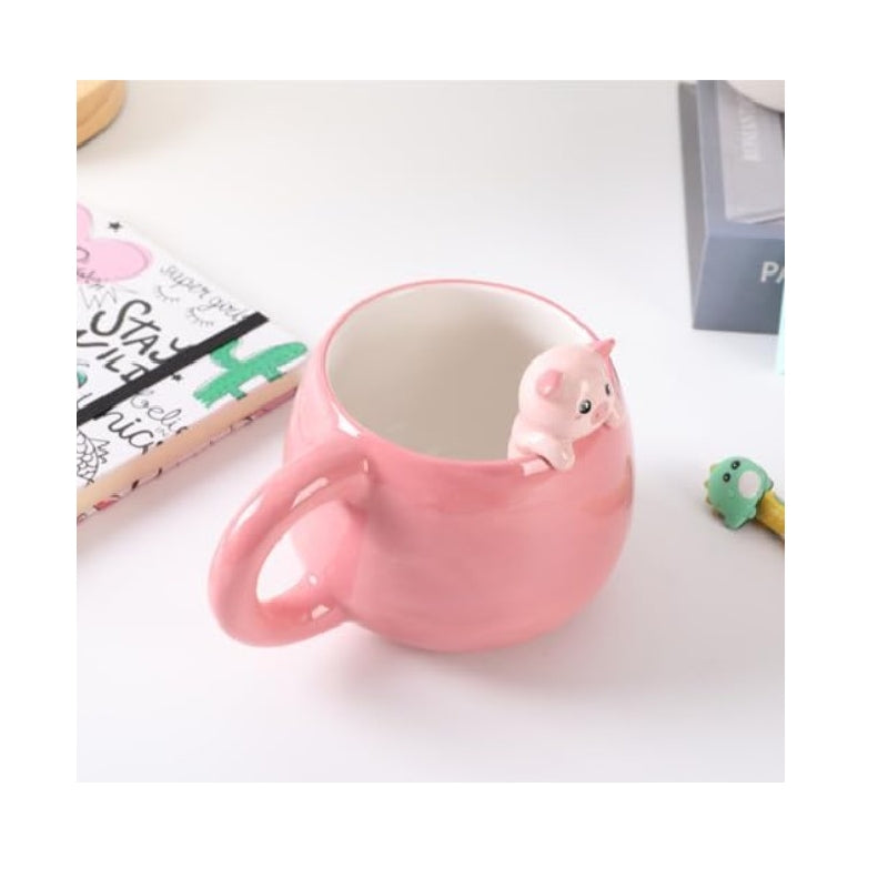Tazza In Ceramica Maialino Con Charm Piggy 3D