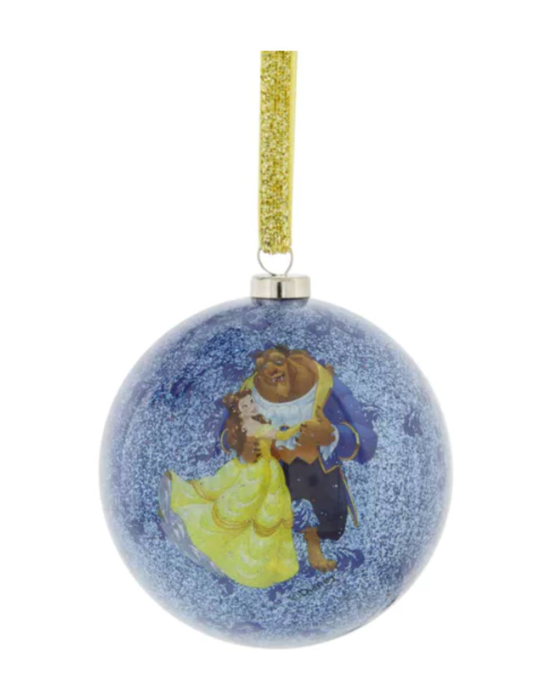 Palline Albero Di Natale La Bella E La Bestia 7cm Set 7pz Disney