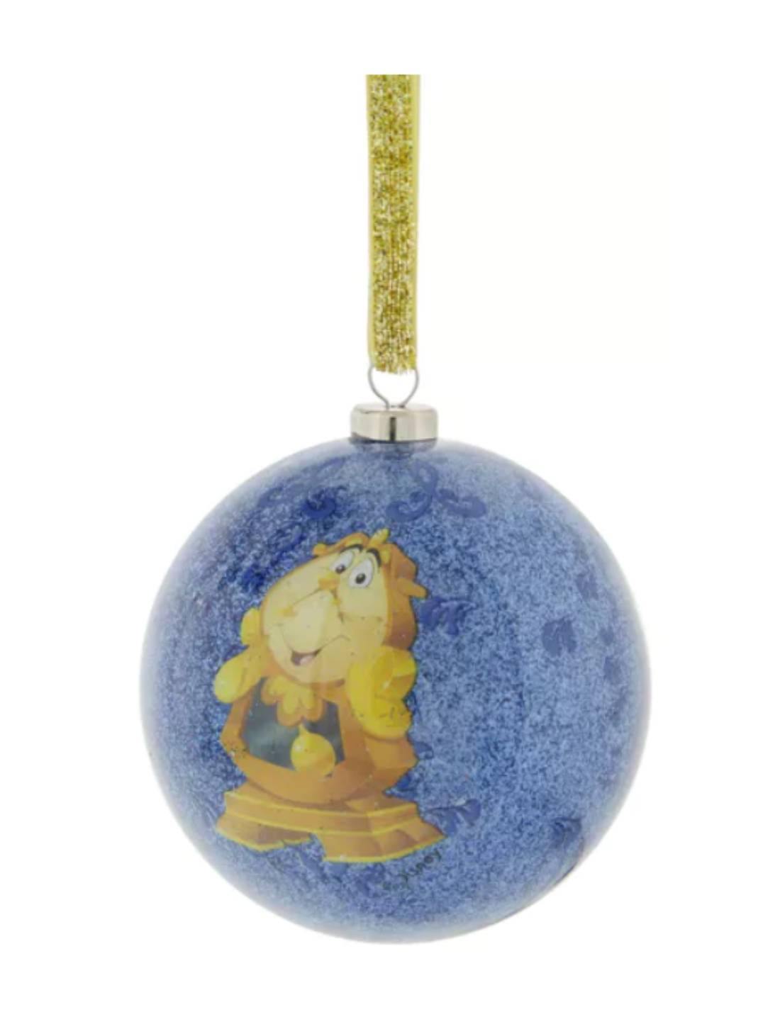 Palline Albero Di Natale La Bella E La Bestia 7cm Set 7pz Disney