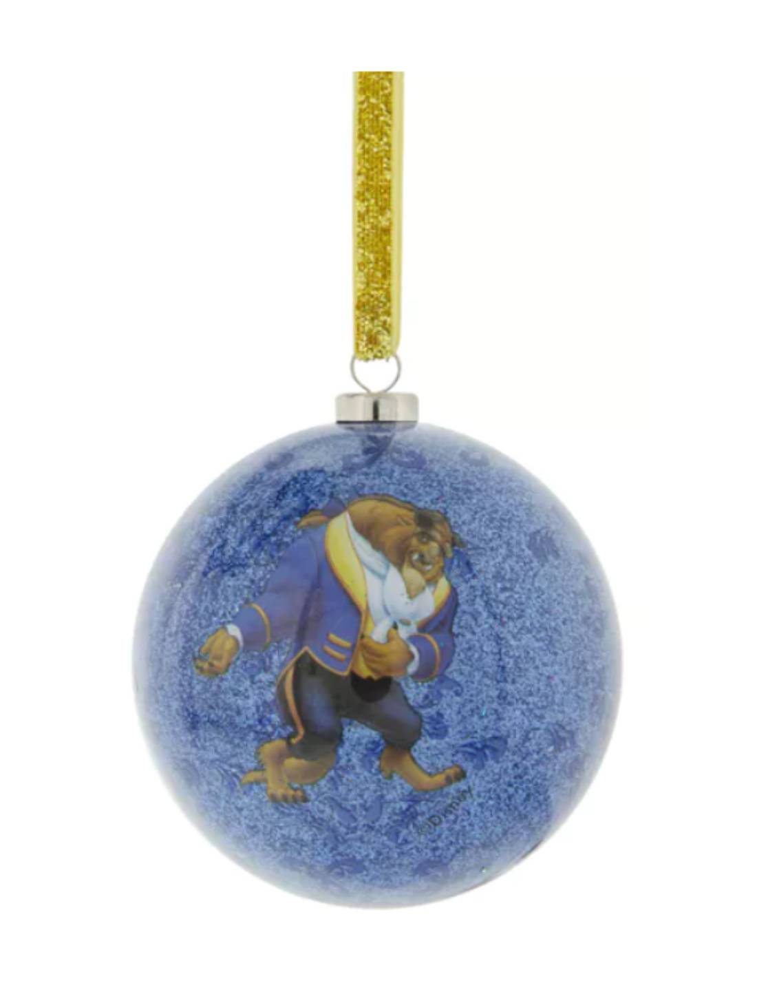 Palline Albero Di Natale La Bella E La Bestia 7cm Set 7pz Disney