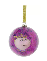 Palline Albero Di Natale La Bella E La Bestia 7cm Set 7pz Disney
