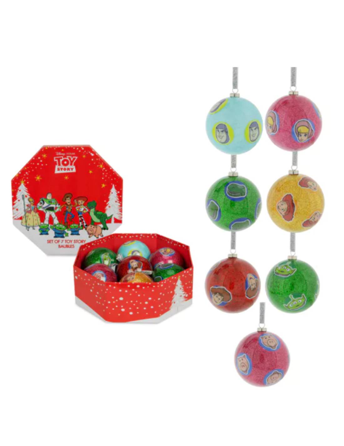 Palline Albero Di Natale Personaggi Toy Story 7pz