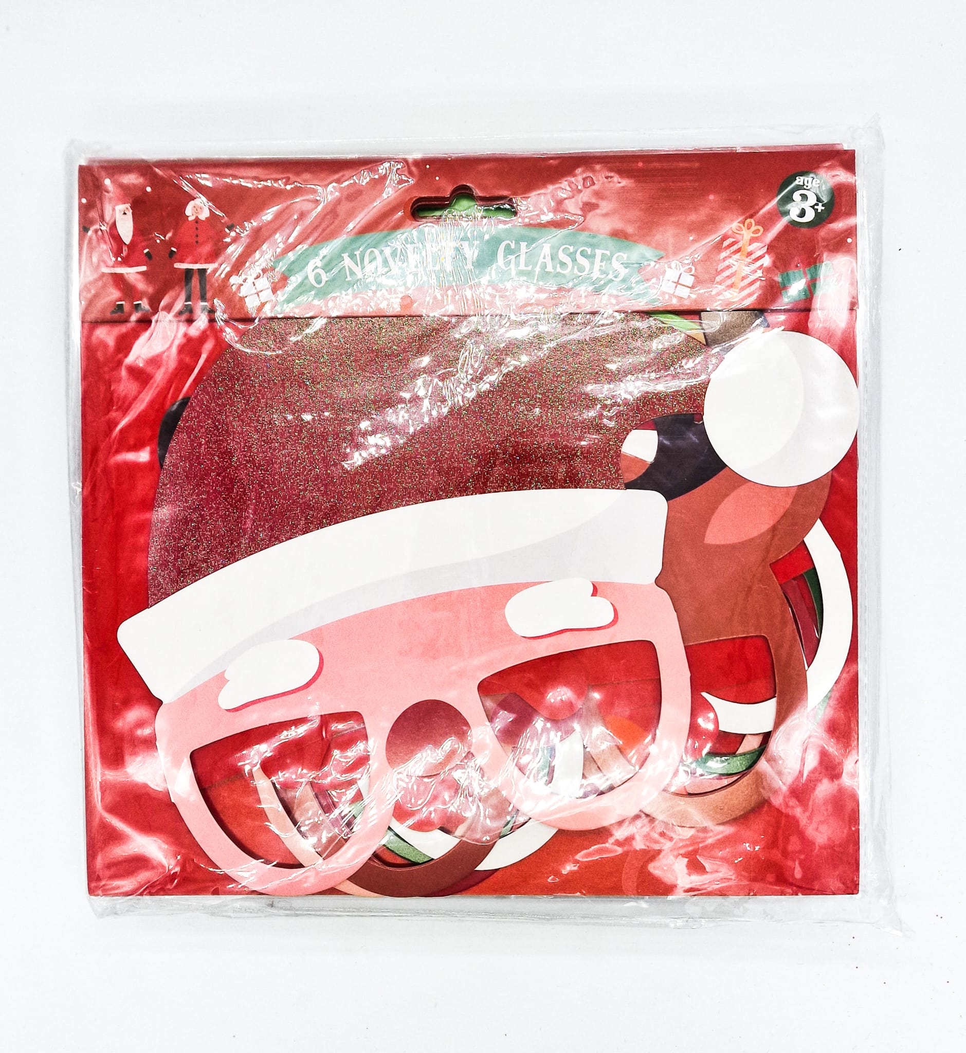 Occhiali In Cartoncino A Tema Natalizio 6 Pz.