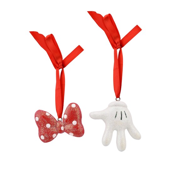 Addobbo Albero Di Natale Fiocco E Guanto Topolino Disney