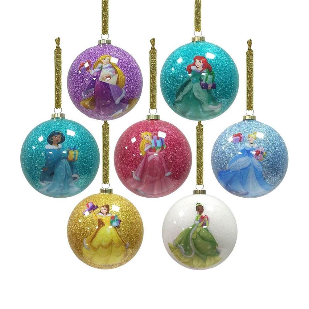 Pallina Albero Di Natale Disney Delle Principesse Set 7pz.