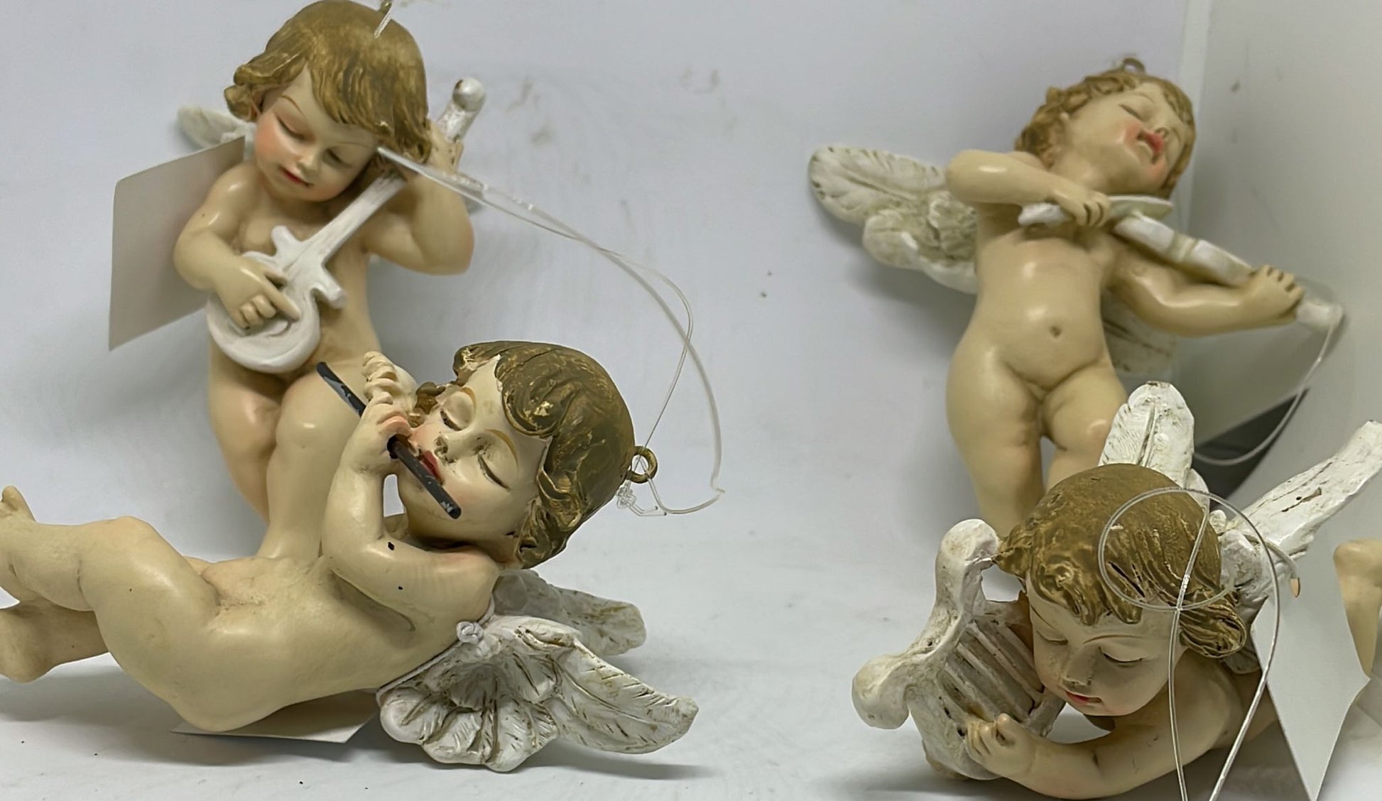 Addobbo Di Natale Angelo Con Strumento Musicale 8CM