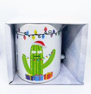 Tazza Natalizia In Ceramica Buon Natale Cactus