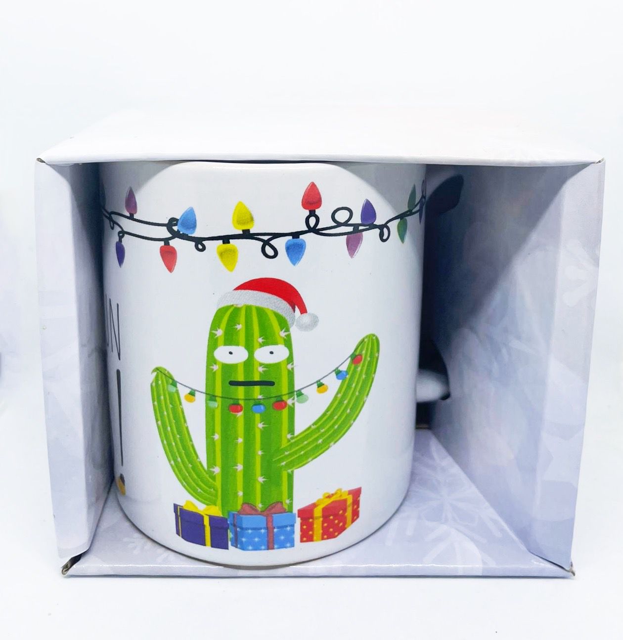 Tazza Natalizia In Ceramica Buon Natale Cactus
