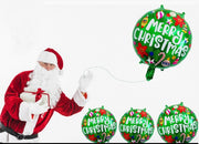 Palloncino in Mylar Con Testo Merry Christmas Ø45cm Confezione 12pz. 45cm