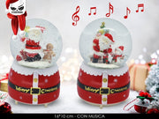 Carillon Palla Di Neve Babbo Natale Con Musica Prodotto Assortito