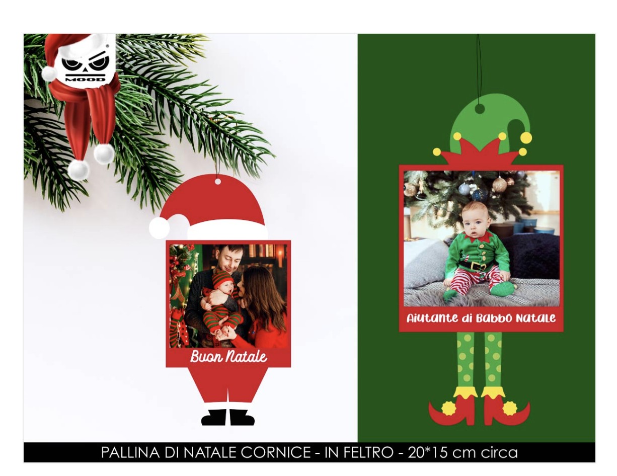 Addobbo Albero Di Natale Cornice Portafoto da Appendere