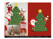 Calendario Dell'Avvento Albero Personaggi In Feltro 1m