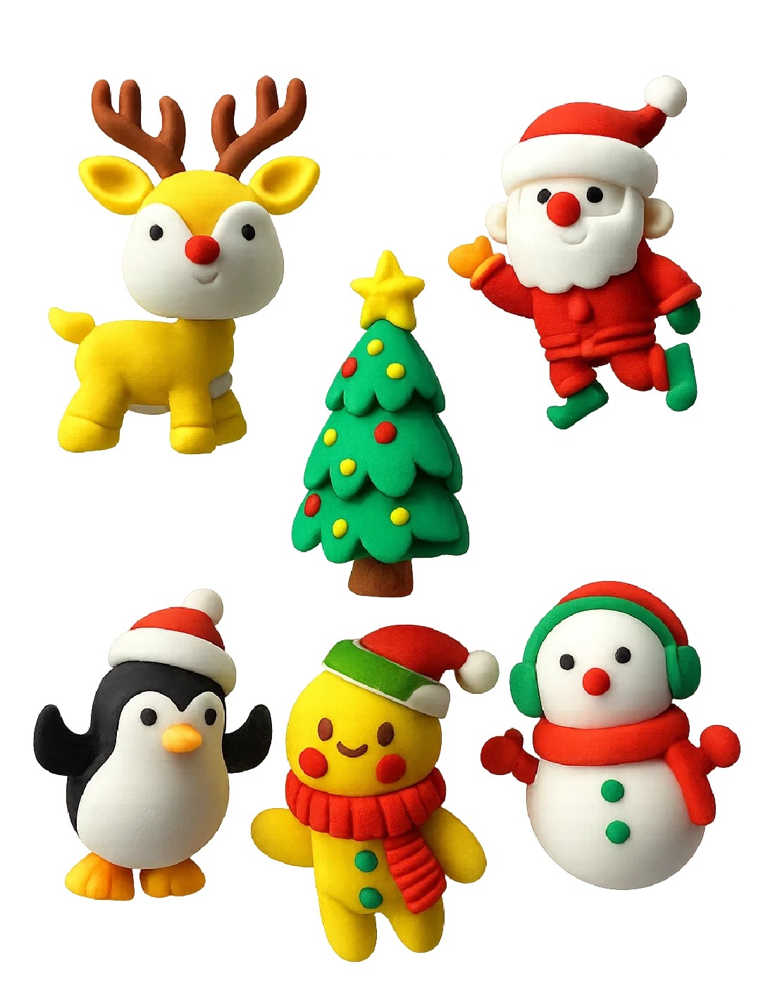 Gomme Da Cancellare Figure Natalizie 6pz
