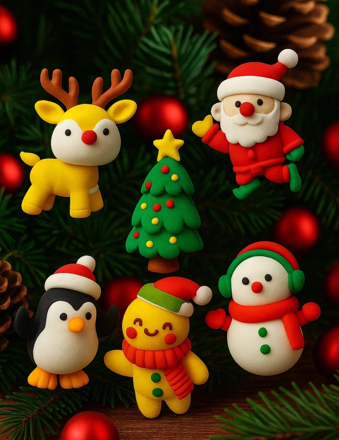 Gomme Da Cancellare Figure Natalizie 6pz