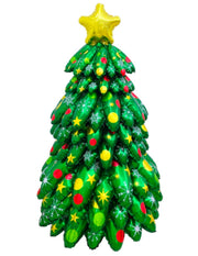 Palloncino Mylar Natalizio Albero Di Natale 130x73cm