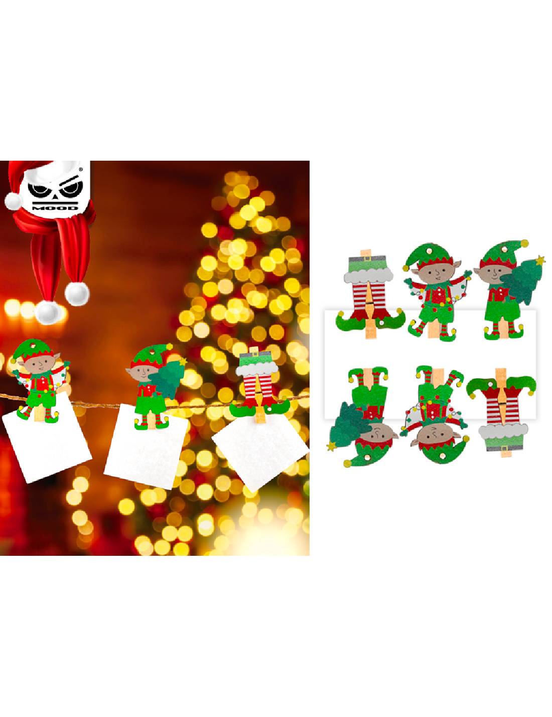 Clip Mollette Chiudipacco Elfo 6pz