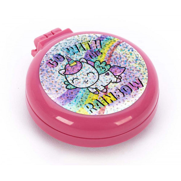 Specchio Tascabile Unicorno Con Spazzola