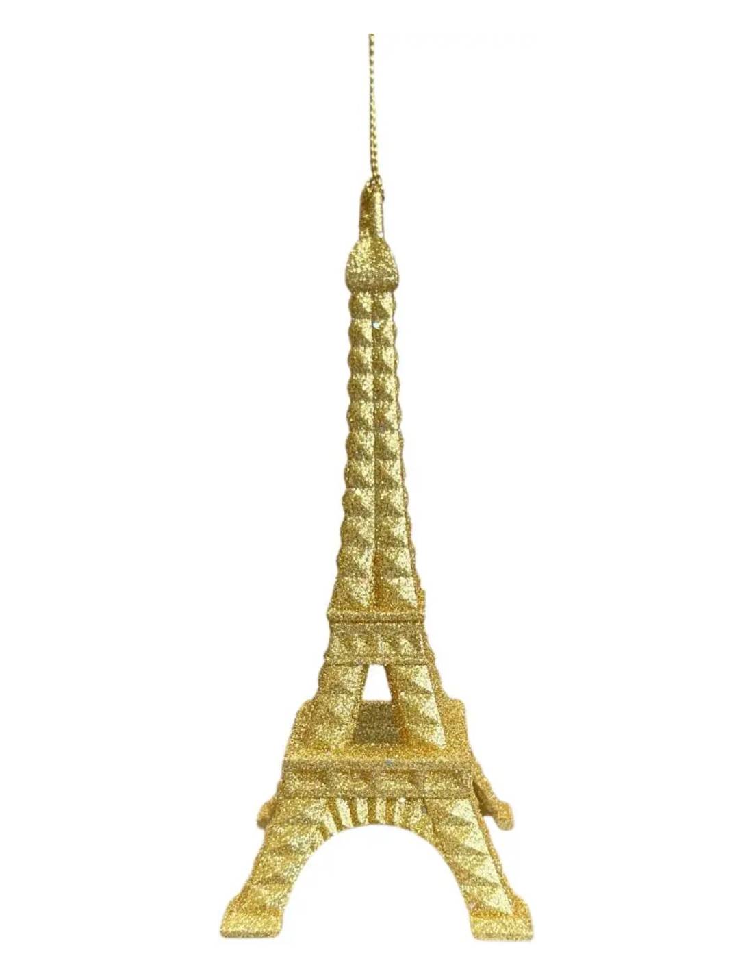 Addobbo Albero Di Natale Torre Eiffel Oro 14cm