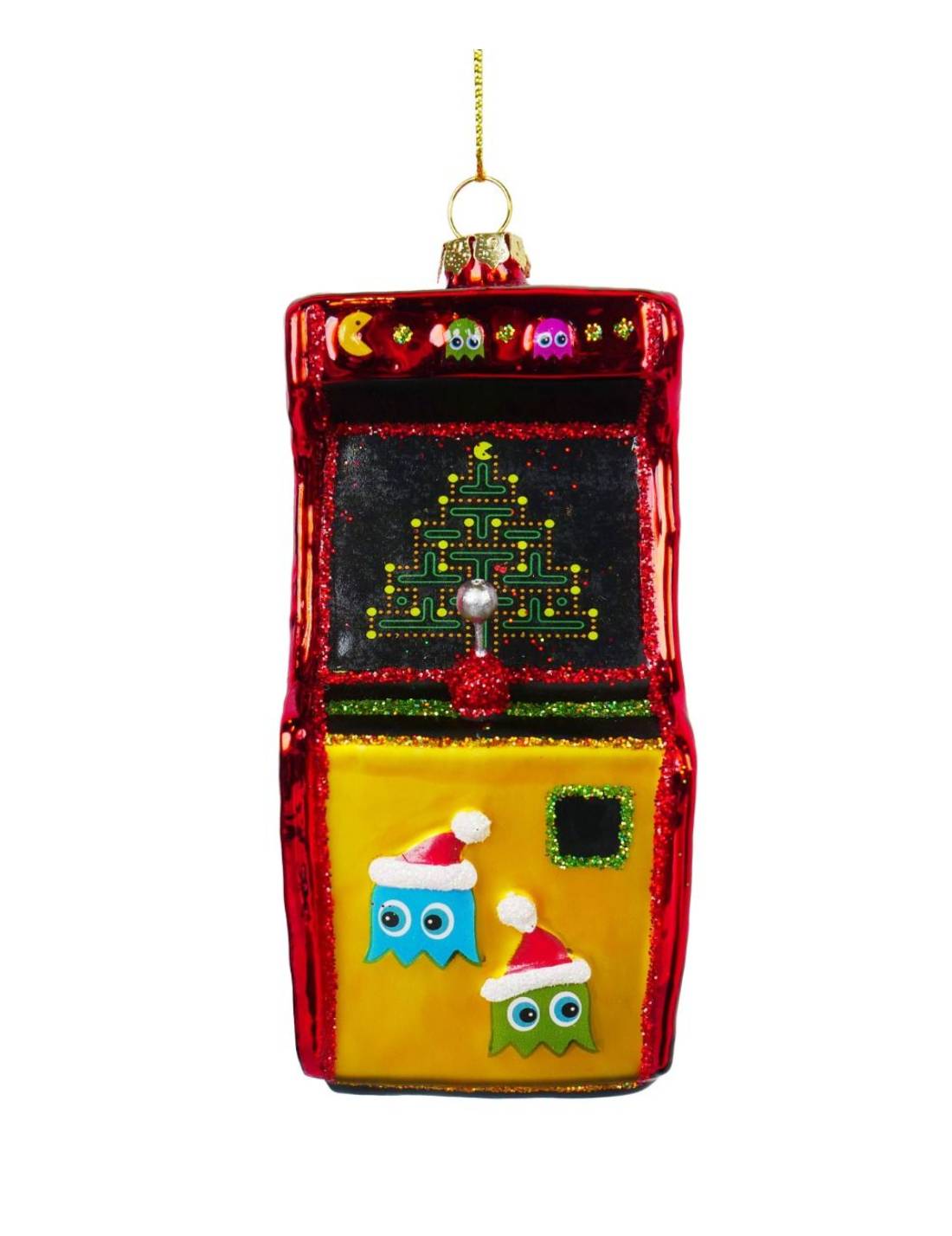 Addobbo Albero Di Natale Gioco Arcade Di Pac-Man 12cm