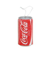 Addobbo Albero Natale Lattina Rossa Con Glitter Coca-Cola