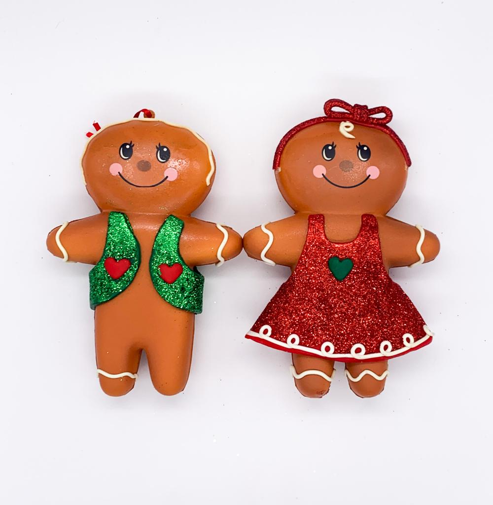 Addobbo Albero Di Natale Omini Di Marzapane Morbidi Assortito 13CM