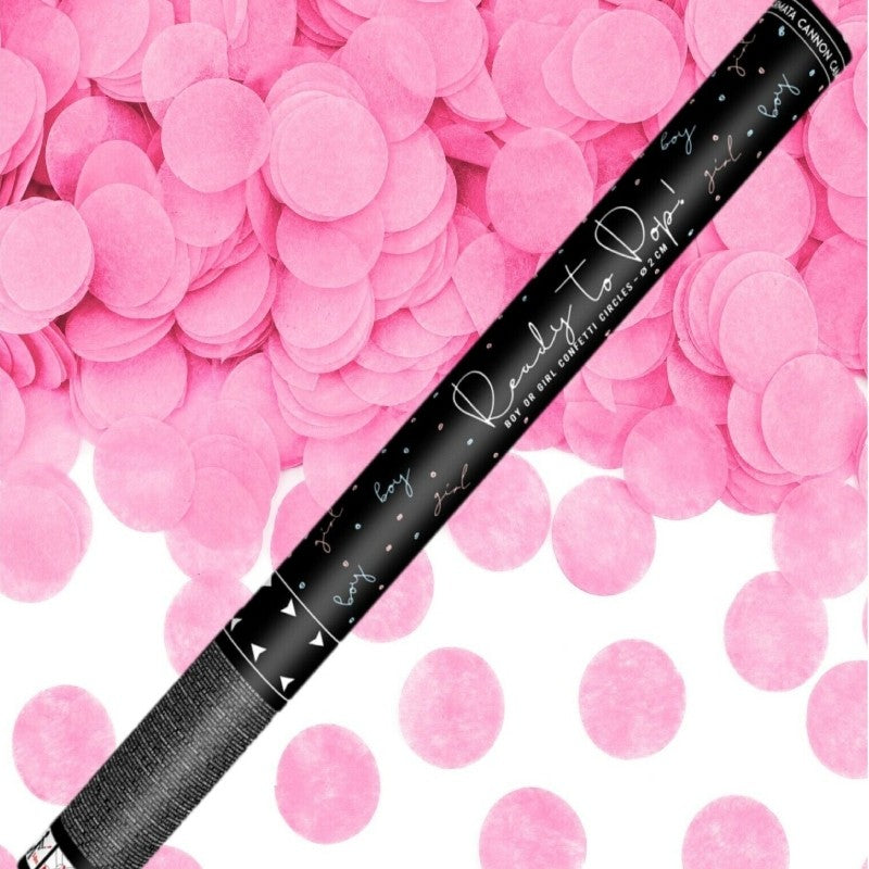 Cannone Spara Coriandoli Rosa Baby Shower