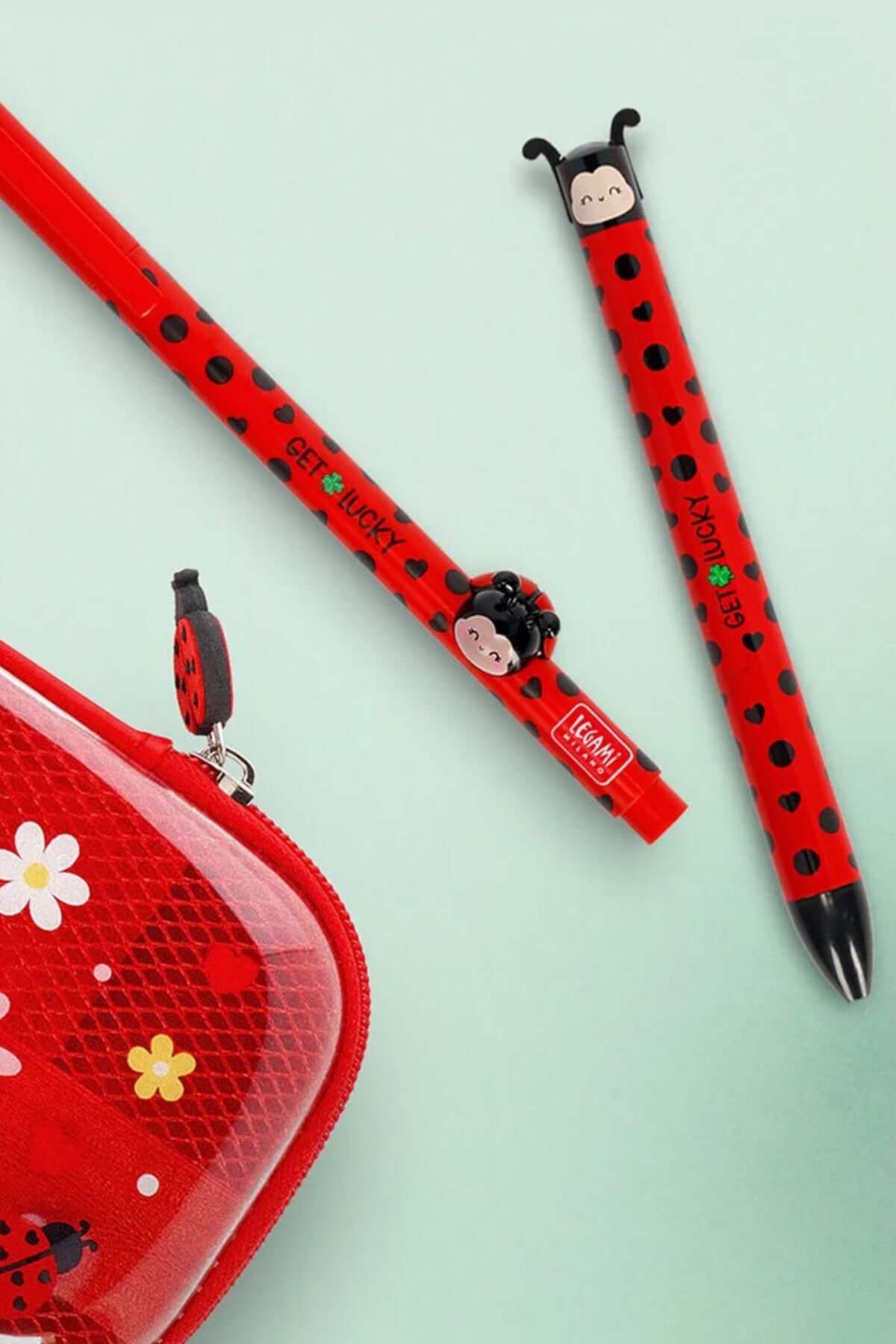 Legami Click & Clack Penna A Sfera Ladybug Bicolore