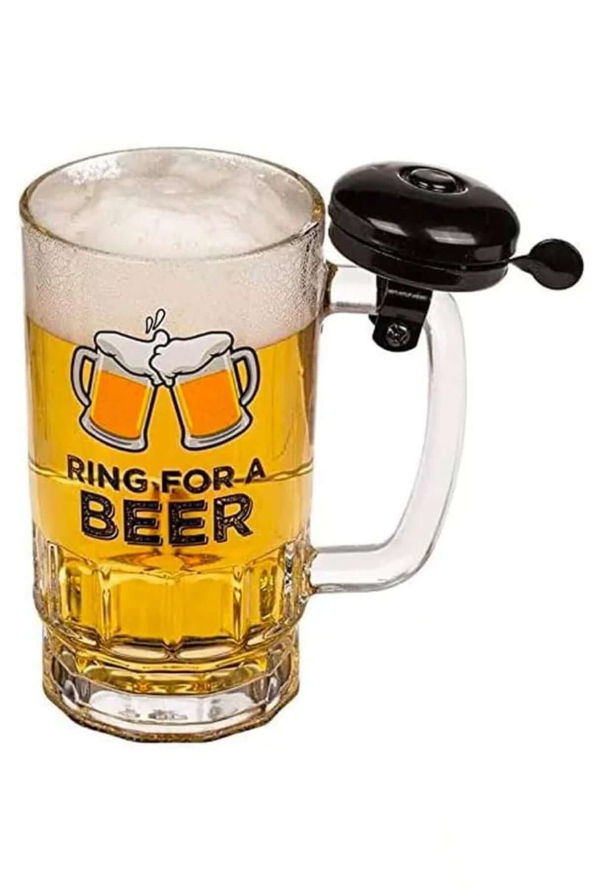 Boccale Vetro Birra Con Campanello 500ml