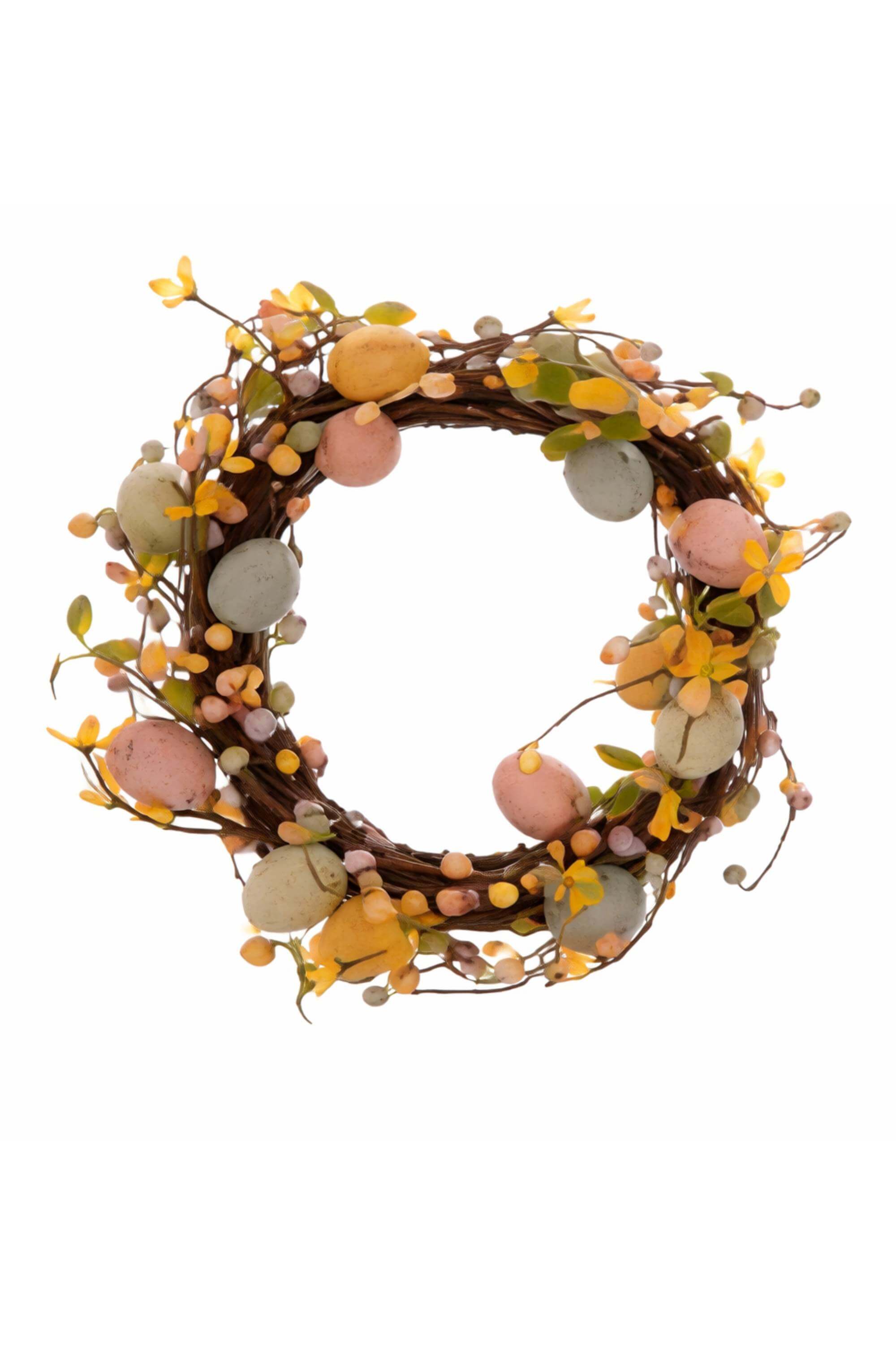 Fuoriporta Ghirlanda Di Pasqua Con Uova Colorate 40cm