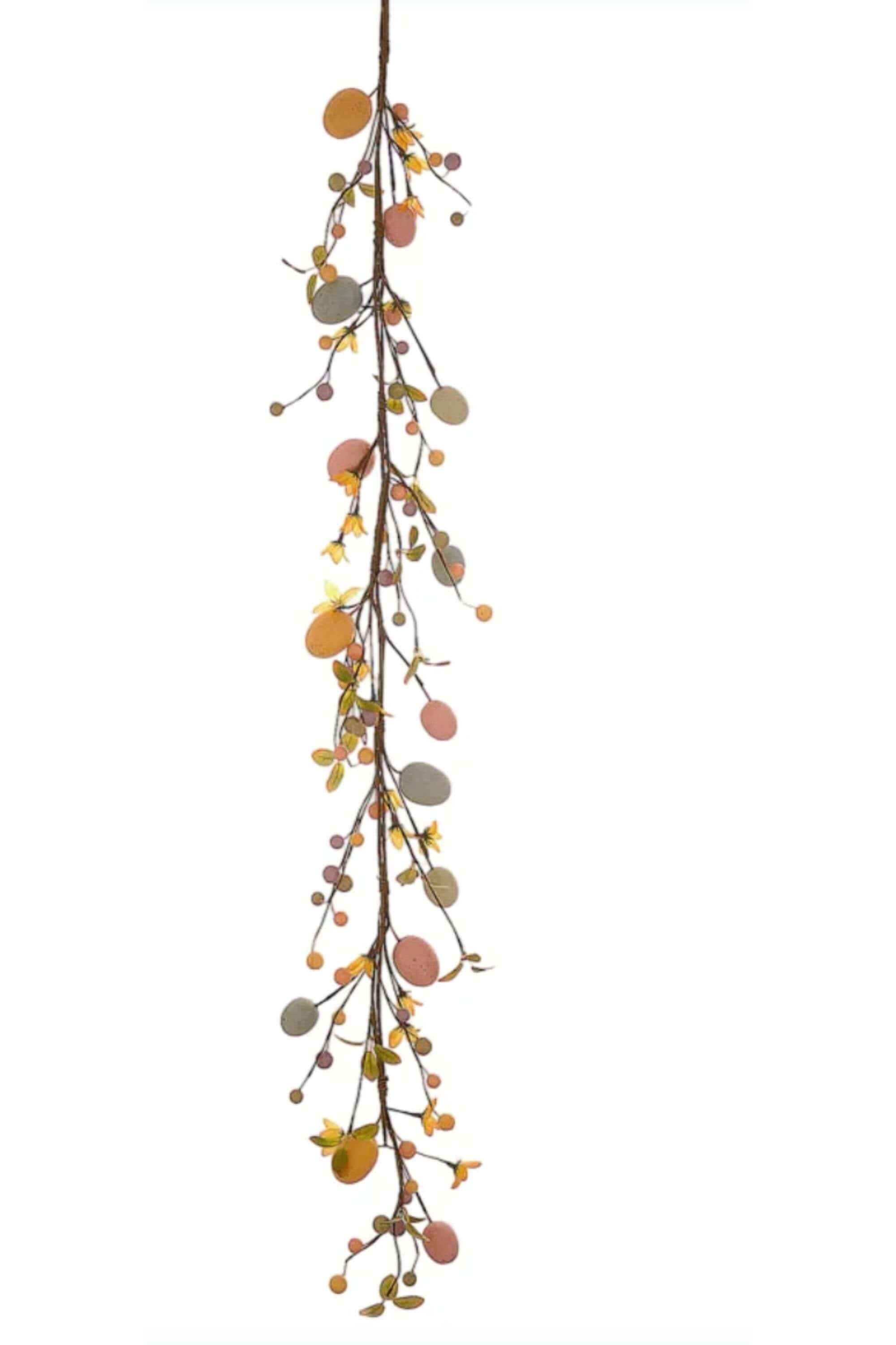 Ghirlanda Decorativa Con Uova Di Pasqua Colorate 120cm