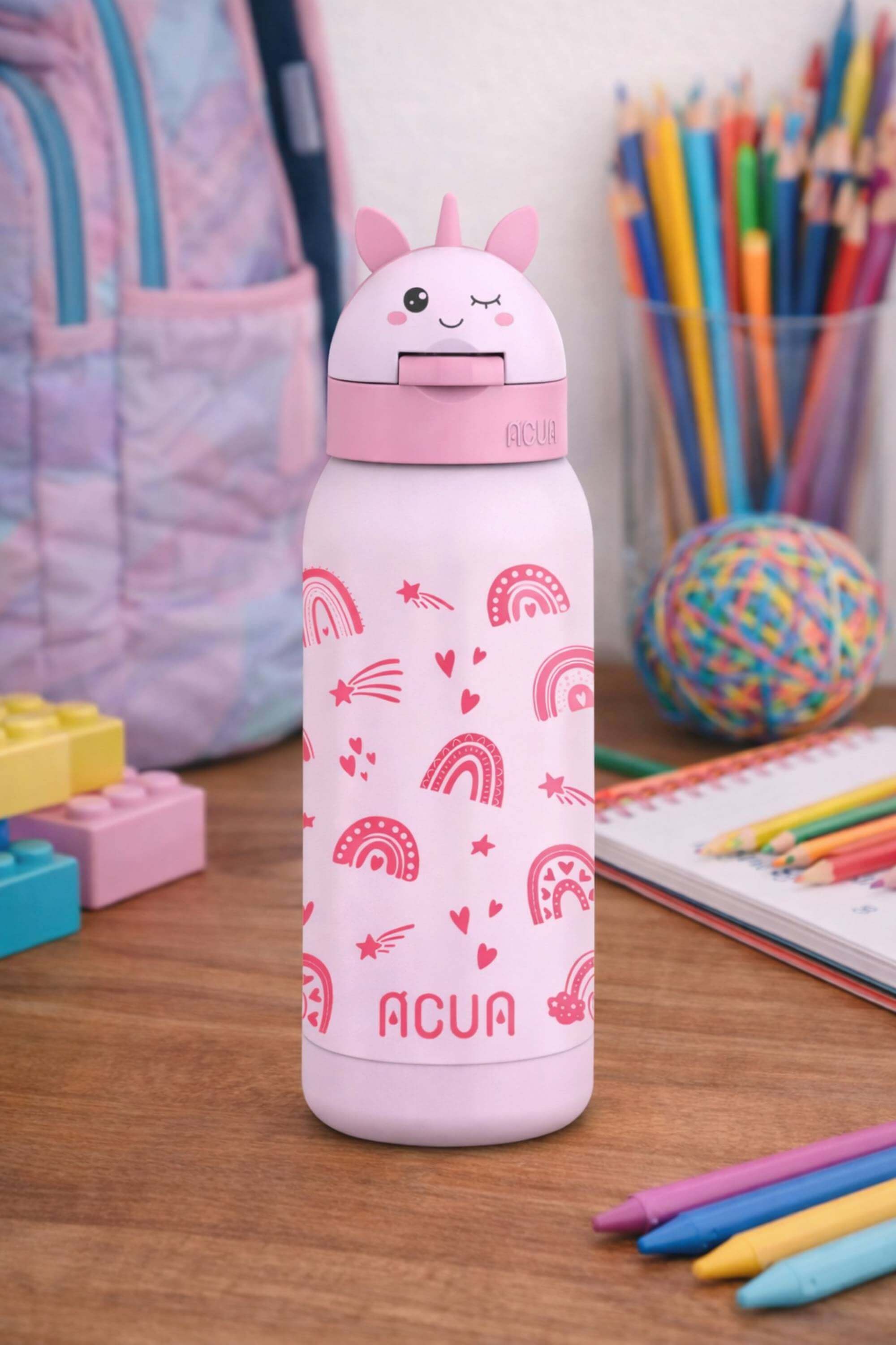 Borraccia Termica In Acciaio Inox Acua Kids Unicorno 350ml