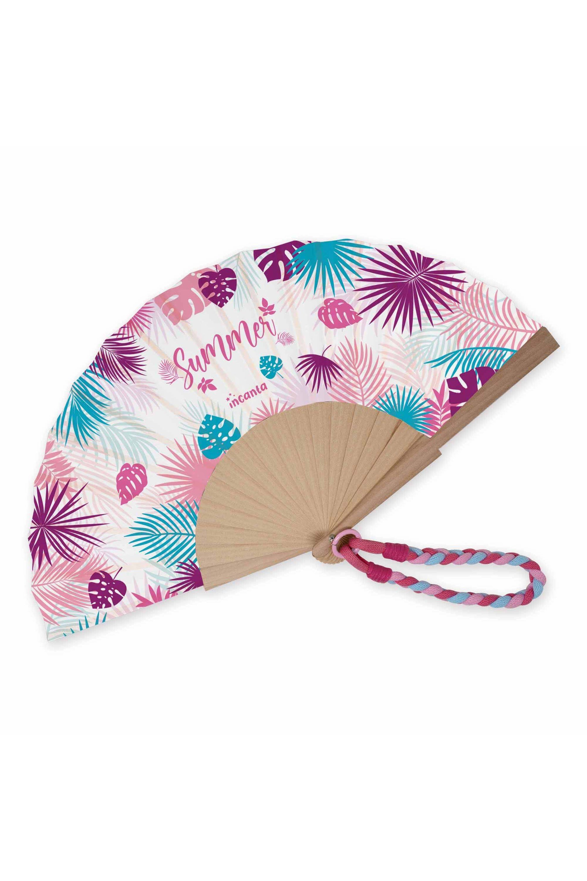 Ventaglio In Legno E Stoffa Summer