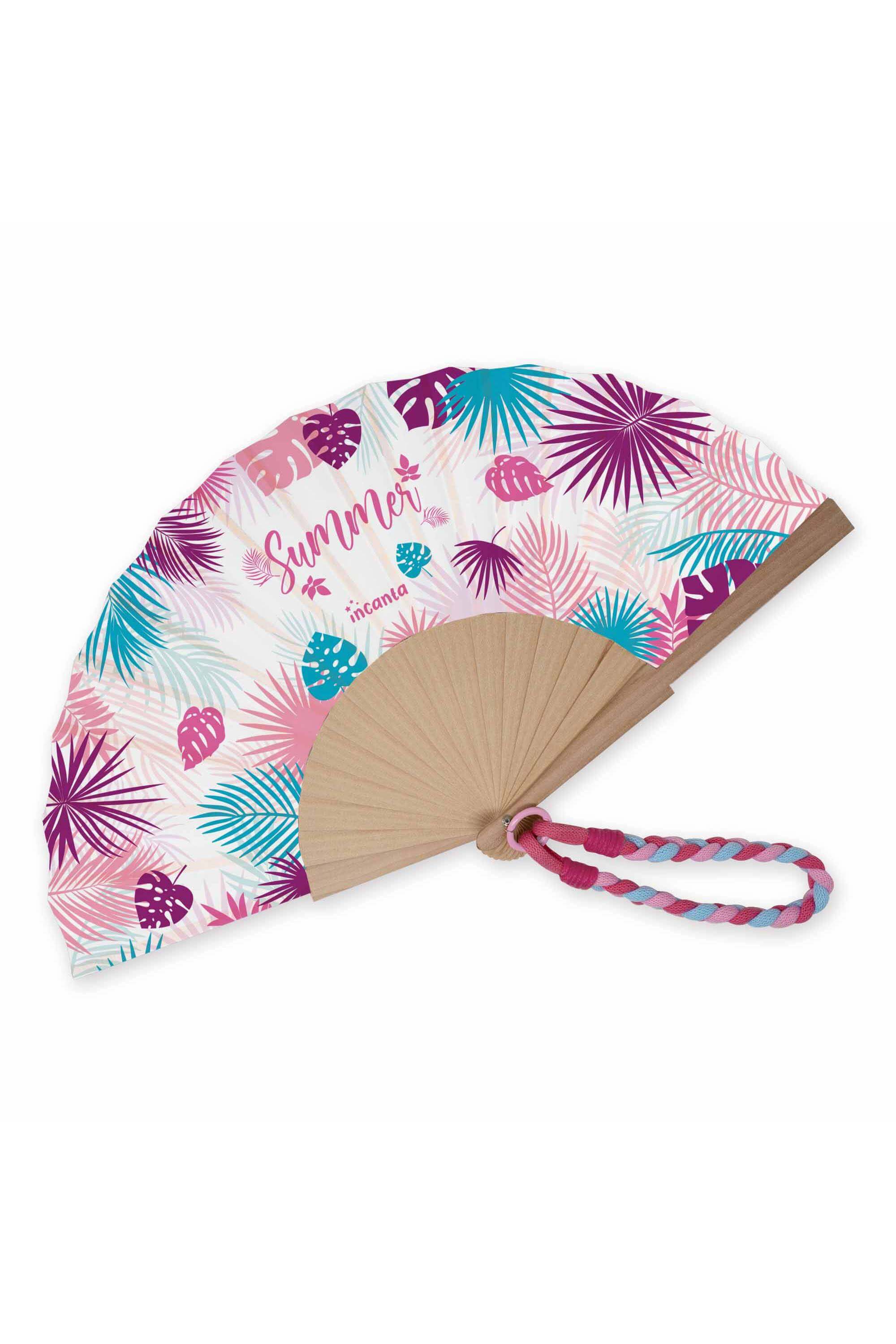 Ventaglio In Legno E Stoffa Summer