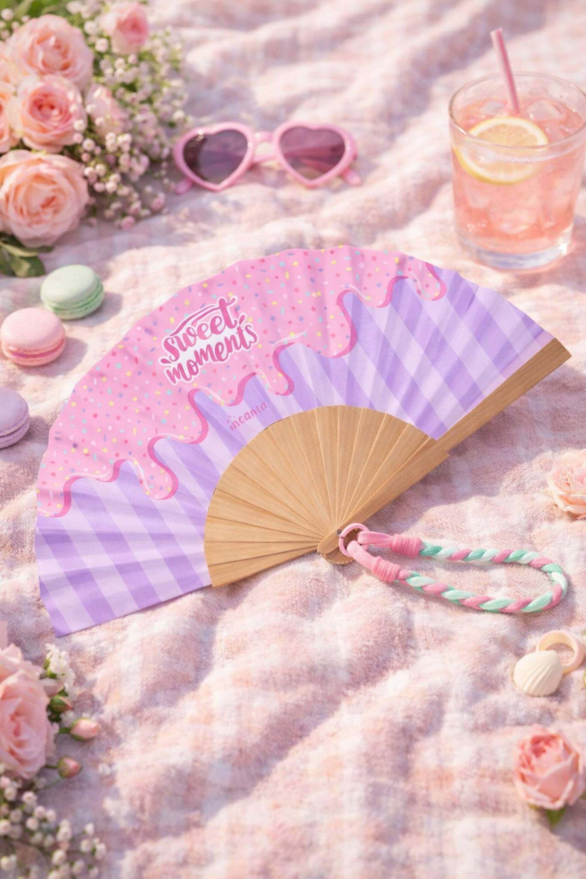 Ventaglio In Legno E Stoffa Sweet Moment
