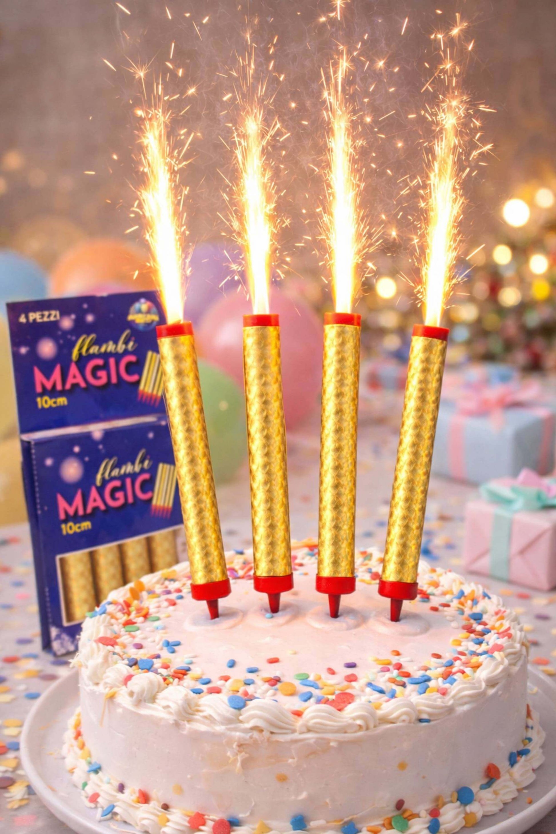 Razzetti Bengala Torta Di Compleanno 4pz