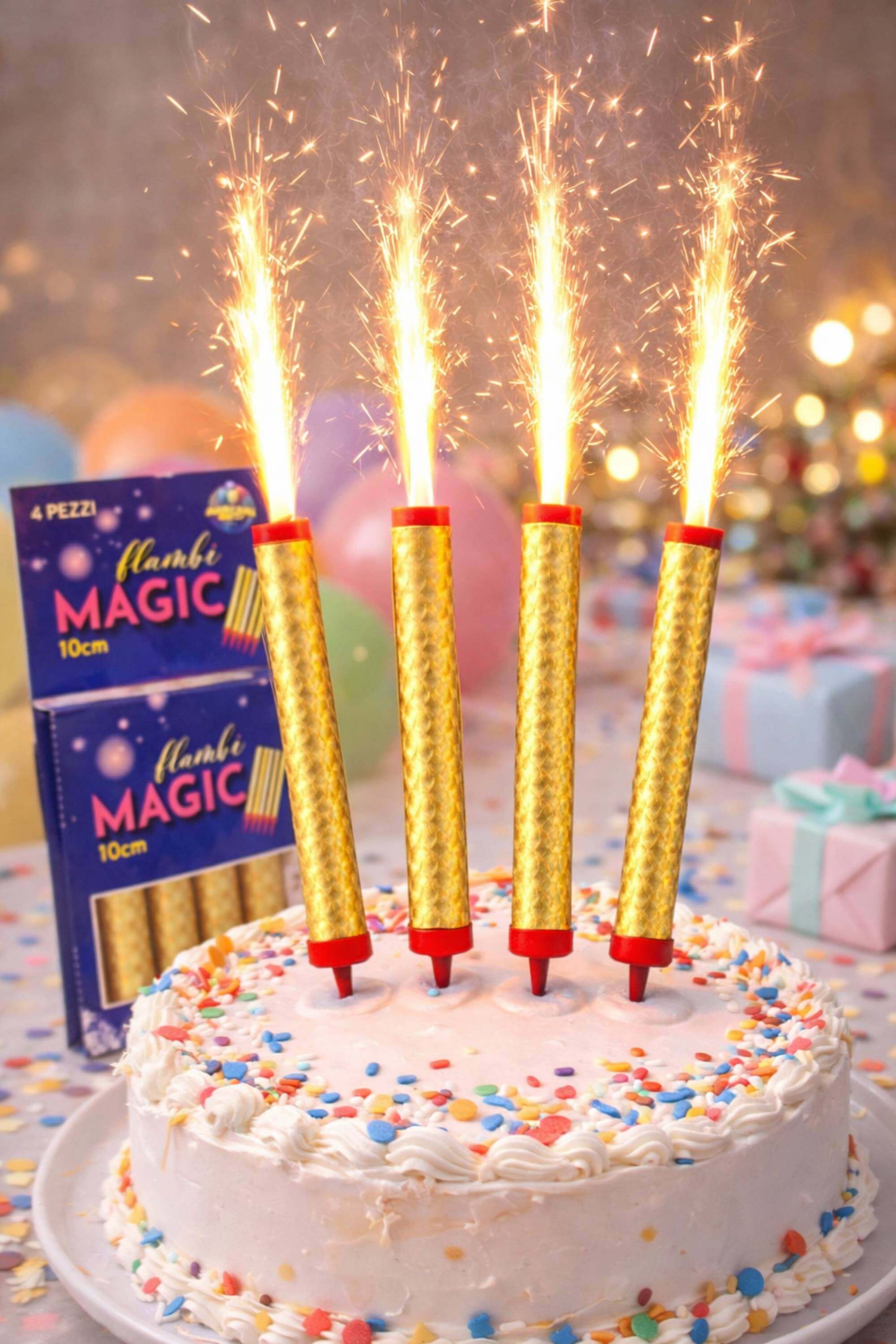 Razzetti Bengala Torta Di Compleanno 4pz